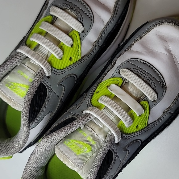 NIKE Air Max 90 Volt Neon Lace Up Elastic Colorblock - Picture 8 of 8